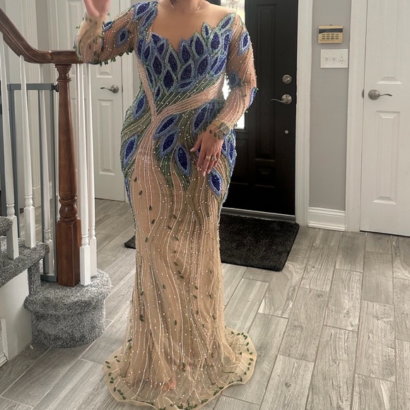 Mimoza Kadriaj - Peacock Evening Gown